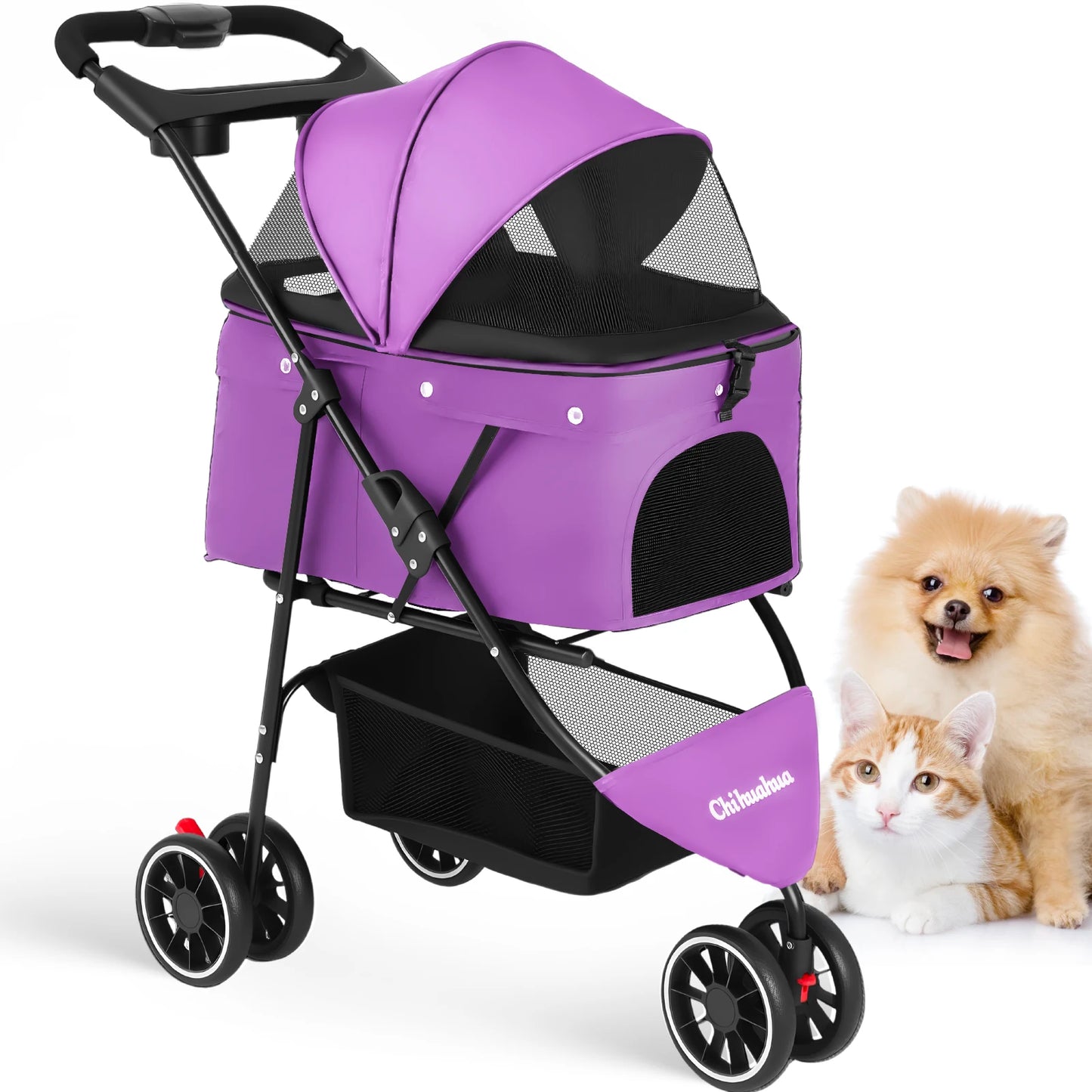 Pet Stroller For Small Puppy Dogs & Cats