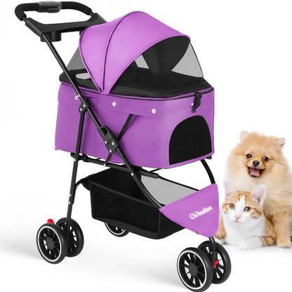 Pet Stroller For Small Puppy Dogs & Cats