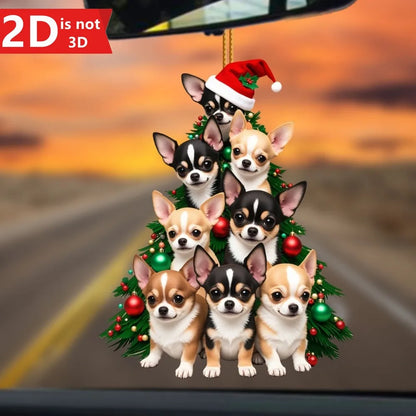 Chihuahua Pendant For Car Mirrors And Christmas Trees.