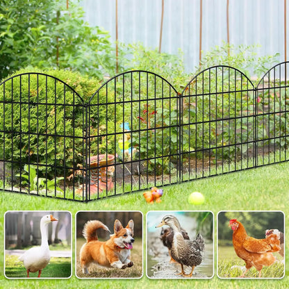 28in High Metal Garden Fence Dog Fence