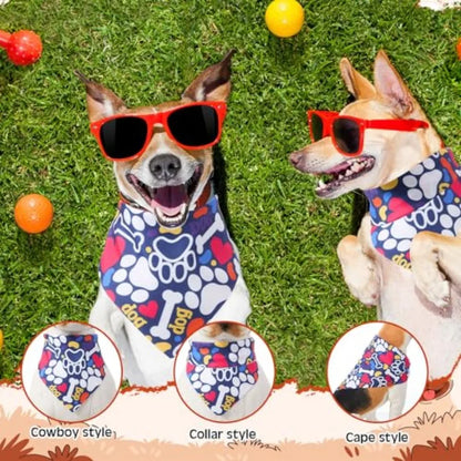 108 Pcs Dog Bandanas and Neck Ties Set