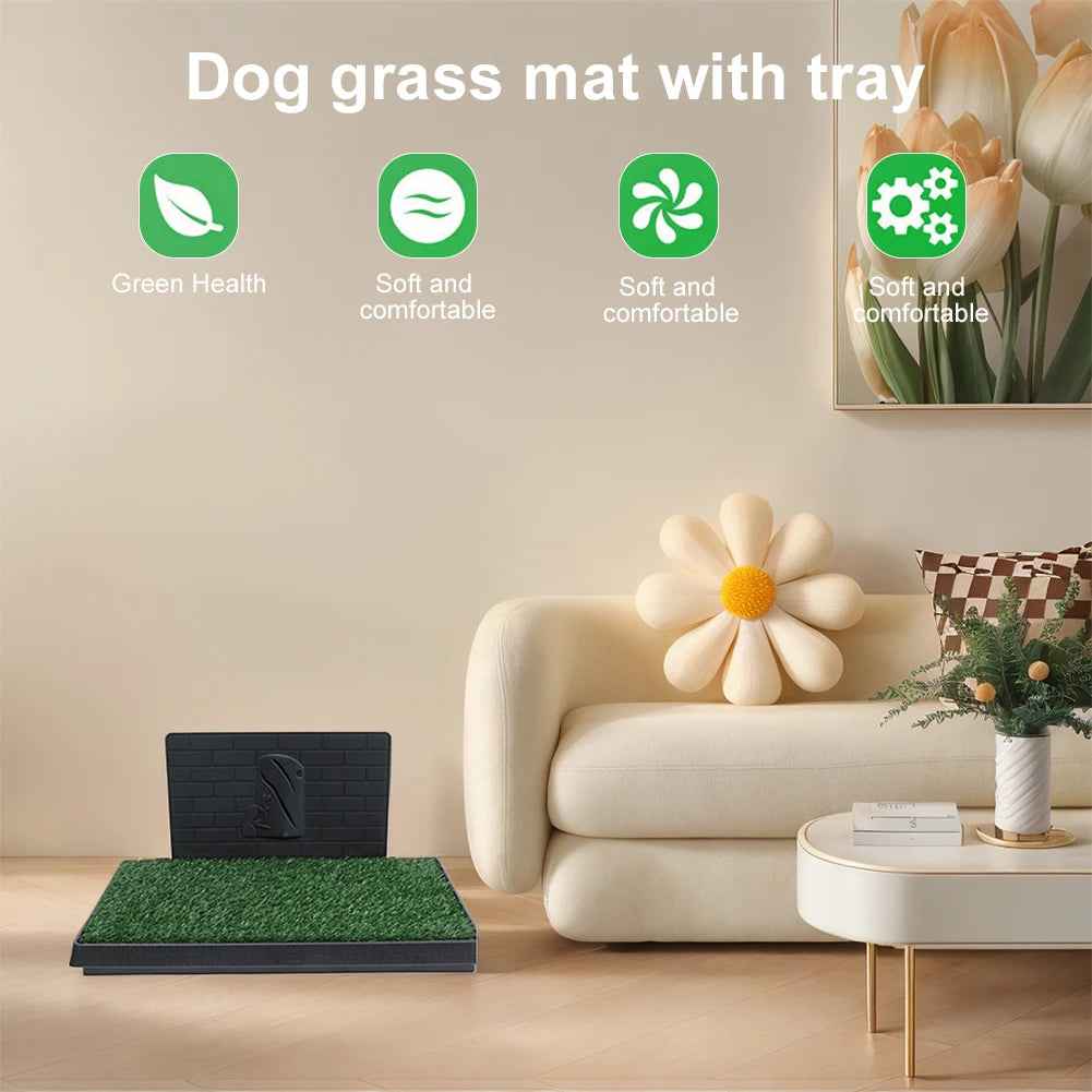 Dog Grass Pad with Large Tray Reusable Training Pads