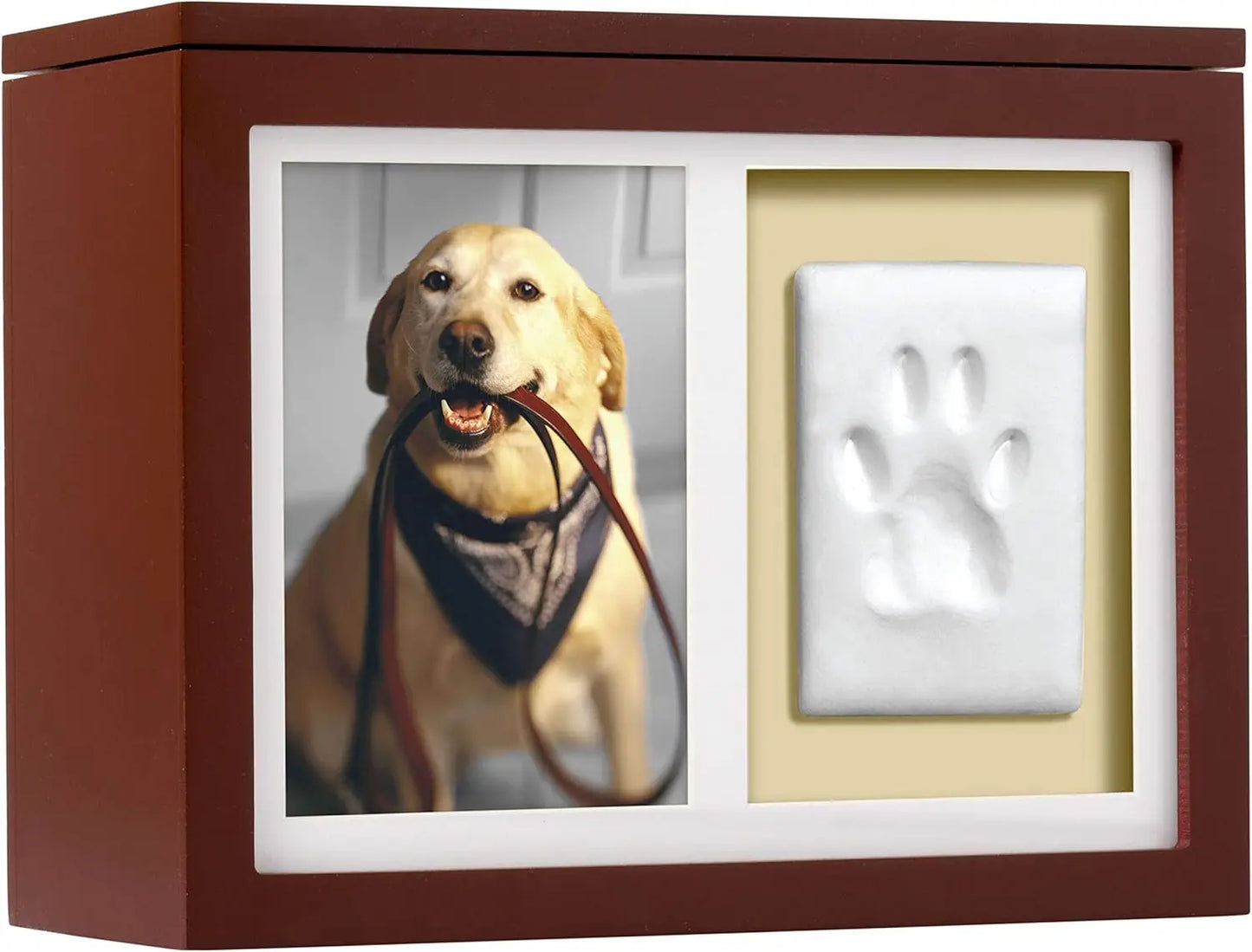 Pet Memorial Box & Paw Print Kit, Keepsake Urn