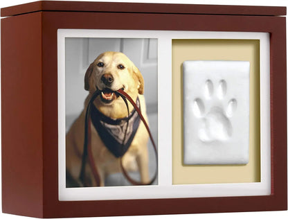 Pet Memorial Box & Paw Print Kit, Keepsake Urn