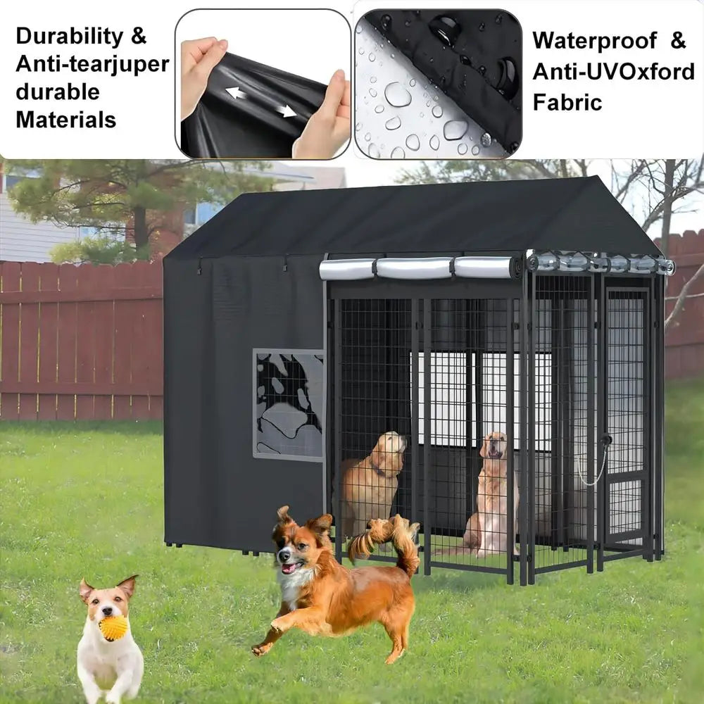Outdoor Dog Kennel COVER - Heavy Duty Waterproof Cover