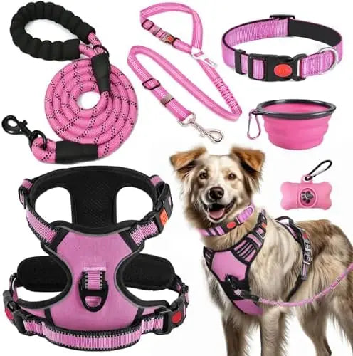 No Pull Harness with Collar & Leash Set