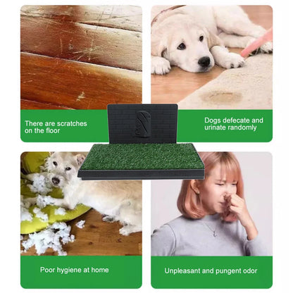 Dog Grass Pad with Large Tray Reusable Training Pads