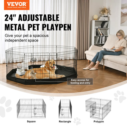 Dog Playpen Foldable Metal Dog Exercise Pen