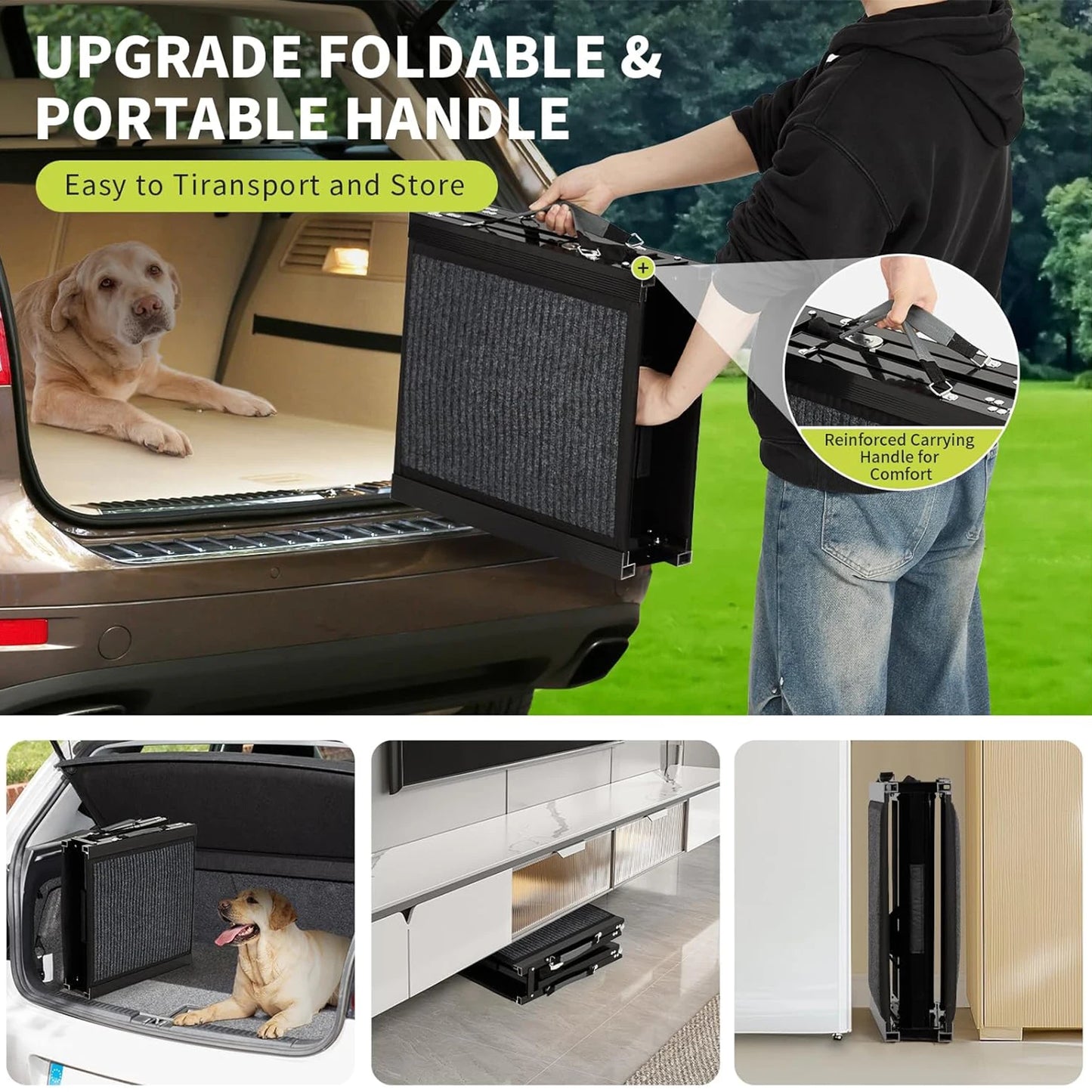 Upgraded Dog Ramp For Cars Folding Pet Ramp For Large Dogs