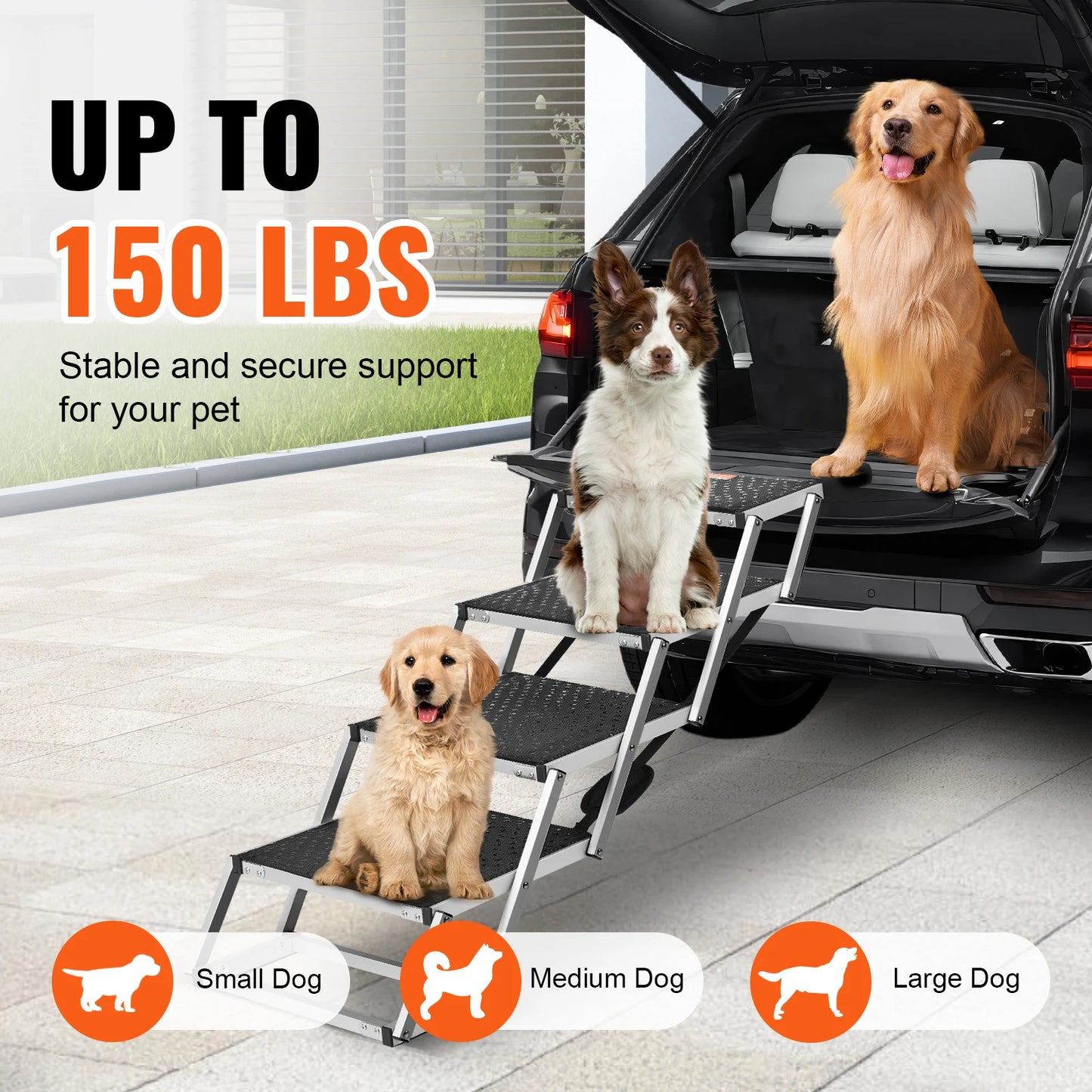 Dog Car Stair Steps, Portable Pet Steps