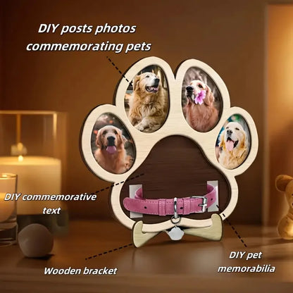 Unique 2D Flat Printing Pet Memorial Wooden Ornament