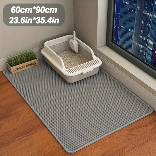 Extra-Large Double-Layer EVA Cat Litter Mat