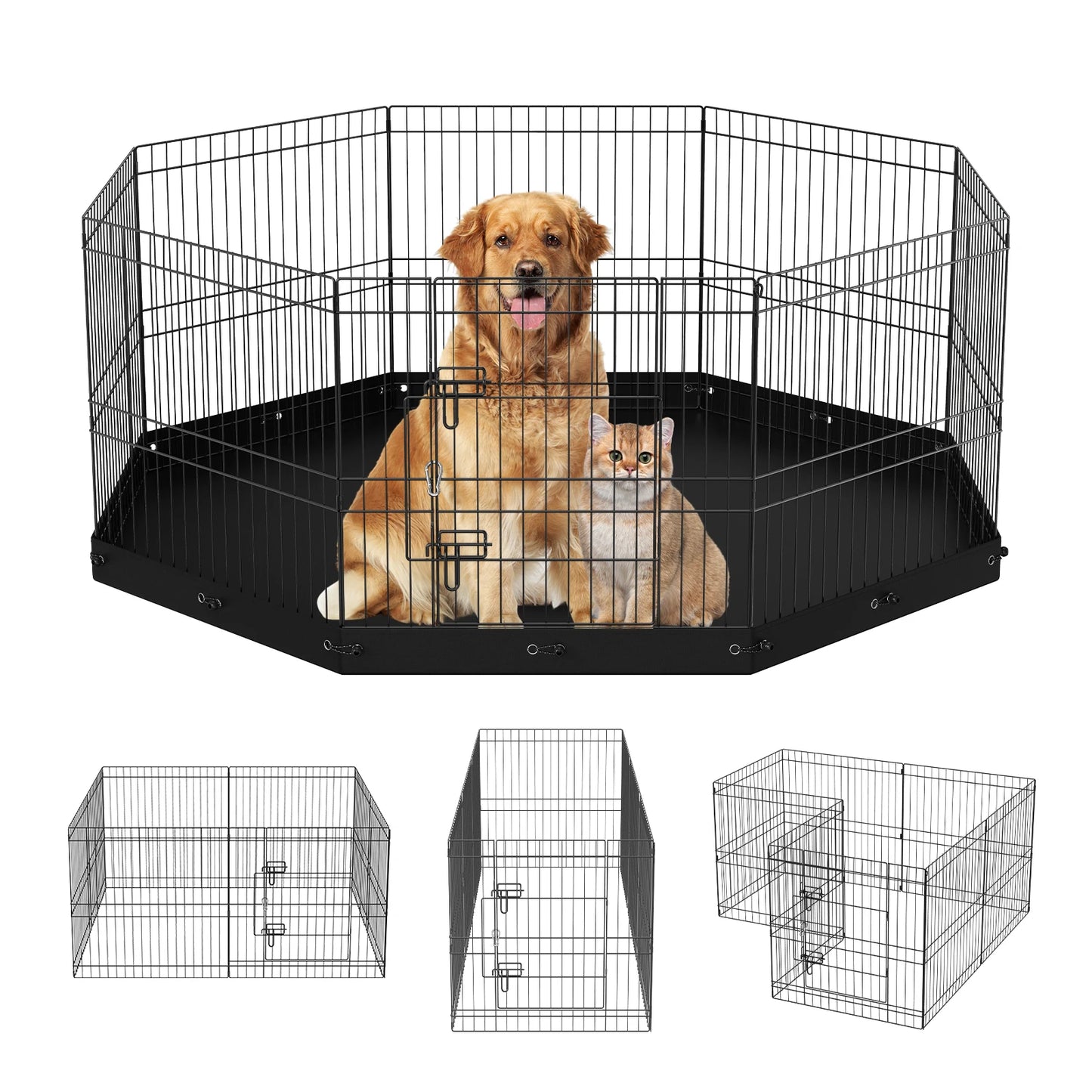 Dog Playpen Foldable Metal Dog Exercise Pen