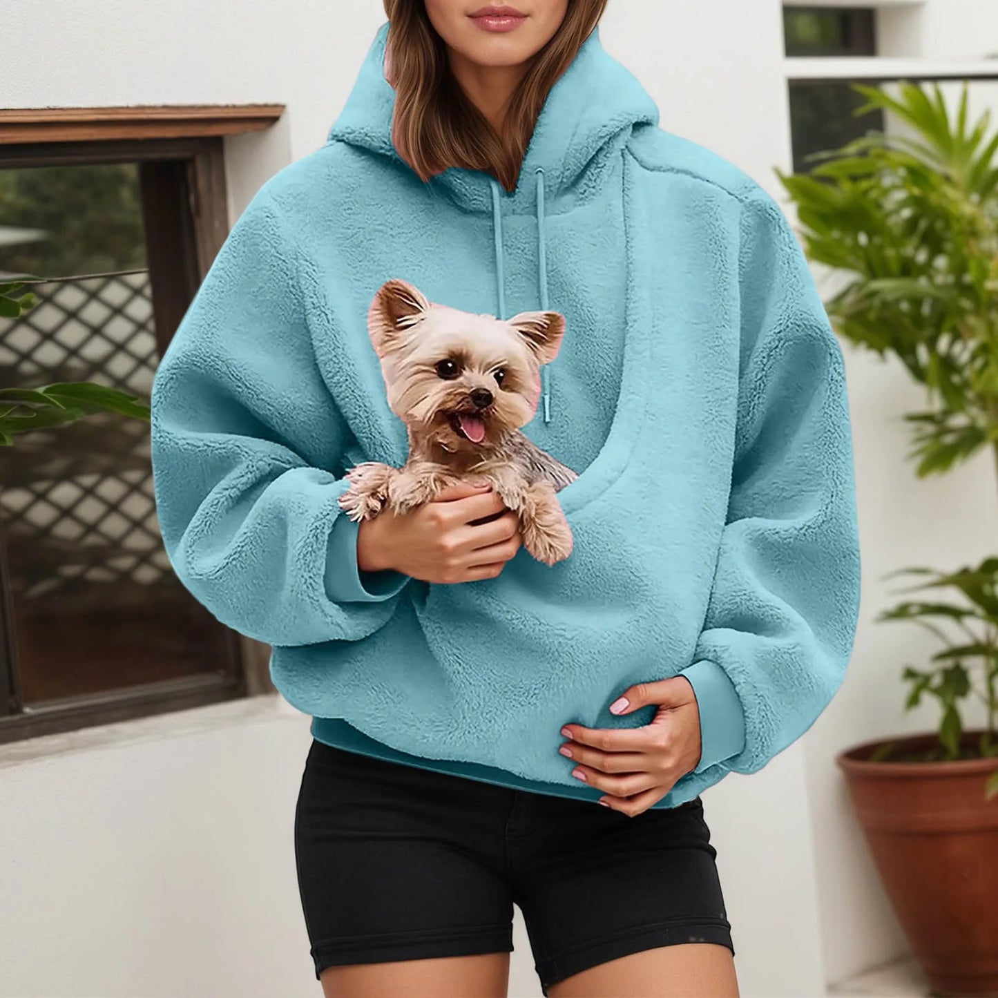 Dog Cat Pouch Hoodie For Women