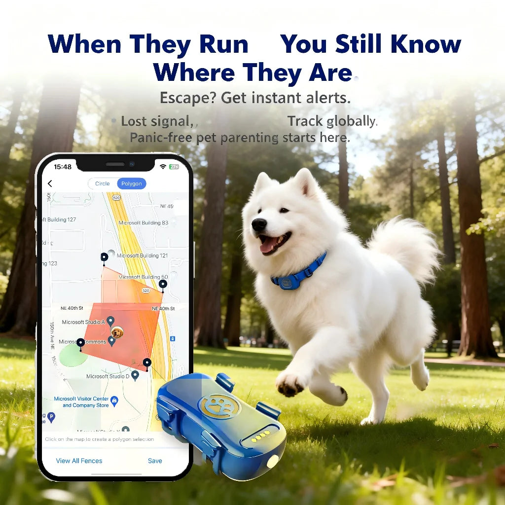 GPS Pet Tracker for Pets, Real Time  Unlimited Distance