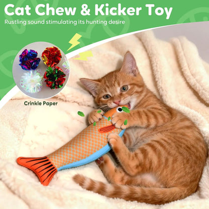 Catnip Toys Saury Fish, Interactive