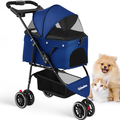 Pet Stroller For Small Puppy Dogs & Cats