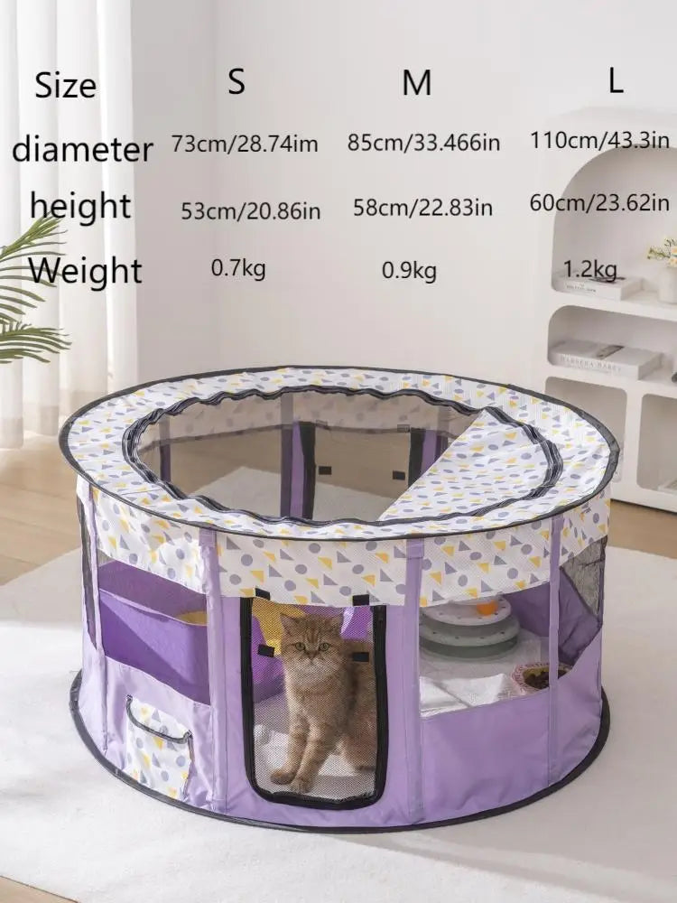 Foldable Mesh Ventilated Circular Cat Nest Out