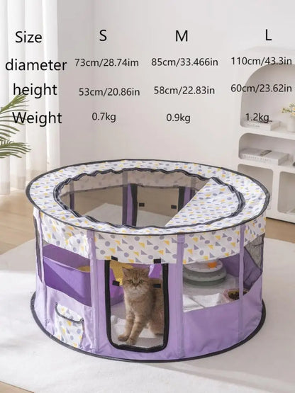 Foldable Mesh Ventilated Circular Cat Nest Out