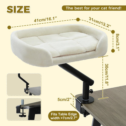 Cat Desk Bed, 360° Rotatable Bed Stand