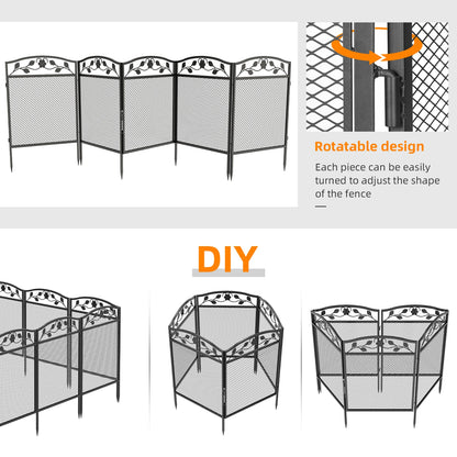 Metal Dog Playpen,  Edging Boarder, Safety Latch, 5 Panels