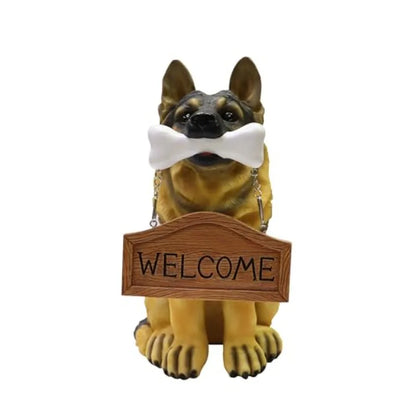 German Sheperd Dog Puppy Statue