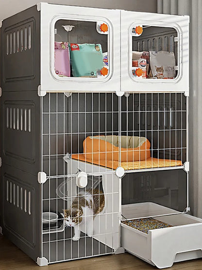 Household Indoor Catio with Cat Bed