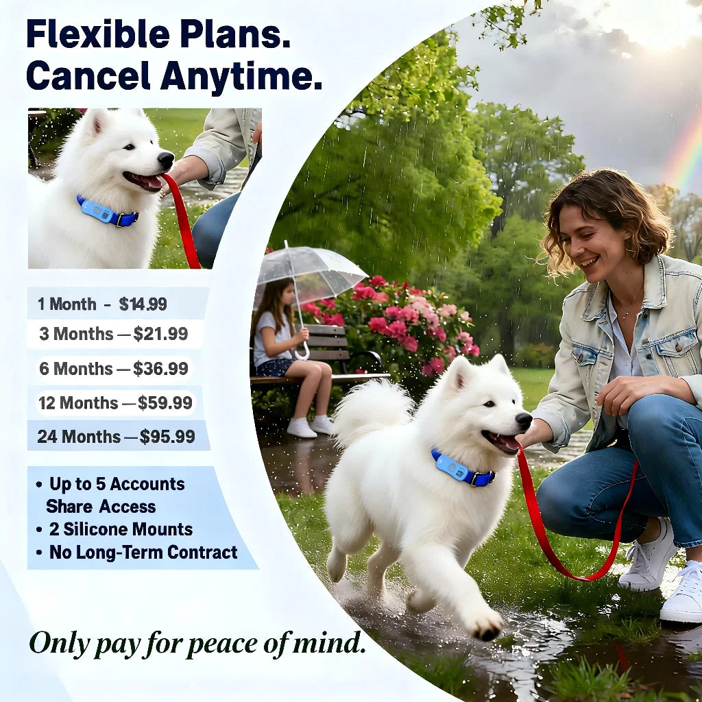 GPS Pet Tracker for Pets, Real Time  Unlimited Distance