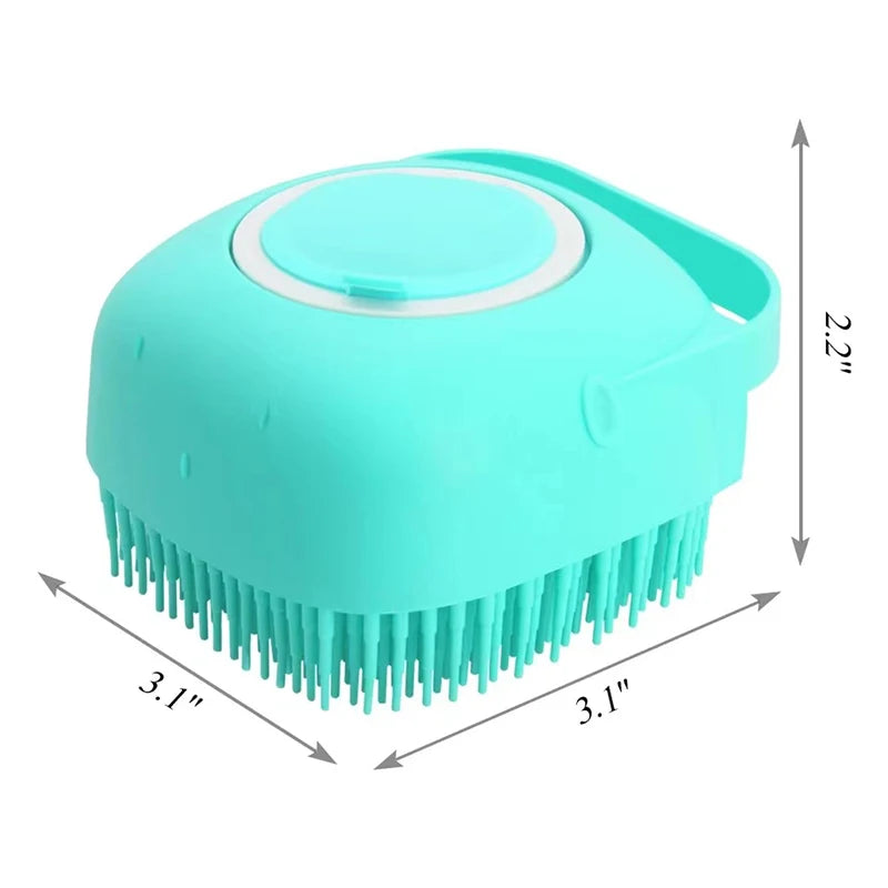 2-in-1 Pet Dog Cat Bath Brush