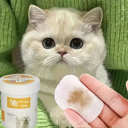 200pcs Pet Eye Wet Wipes, Eyes Wipes For Dogs & Cats