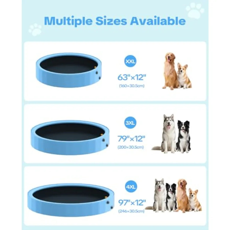79'' Dog Pool with Sprinkler Foldable Dog Pools