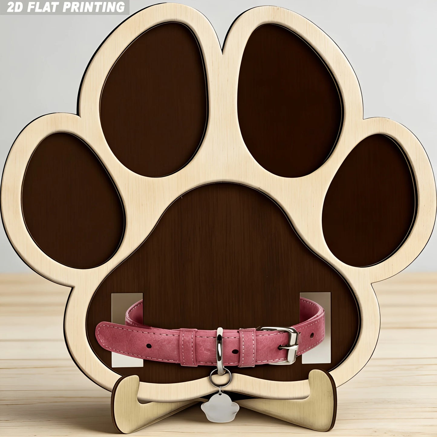 Unique 2D Flat Printing Pet Memorial Wooden Ornament