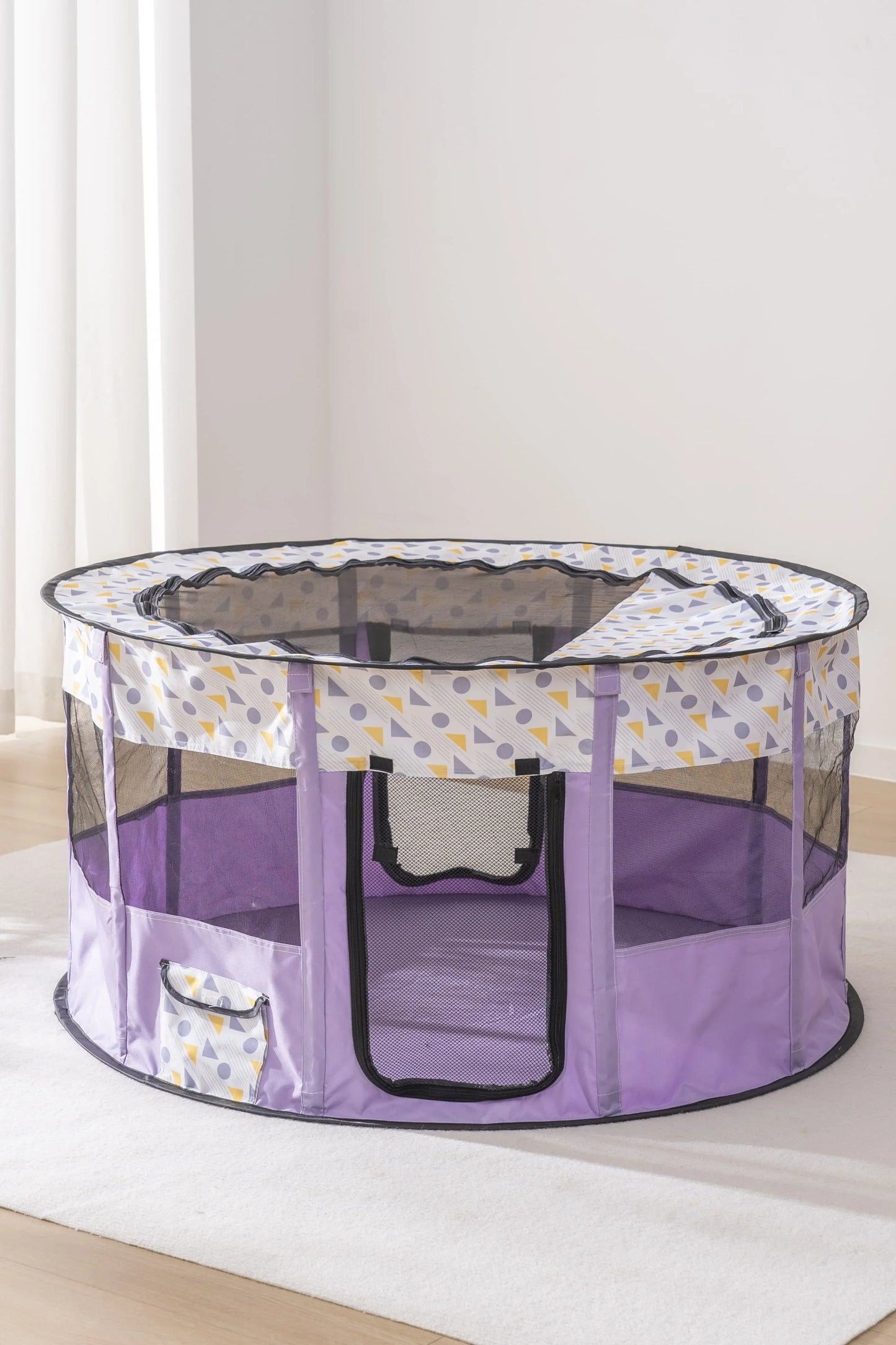 Foldable Mesh Ventilated Circular Cat Nest Out