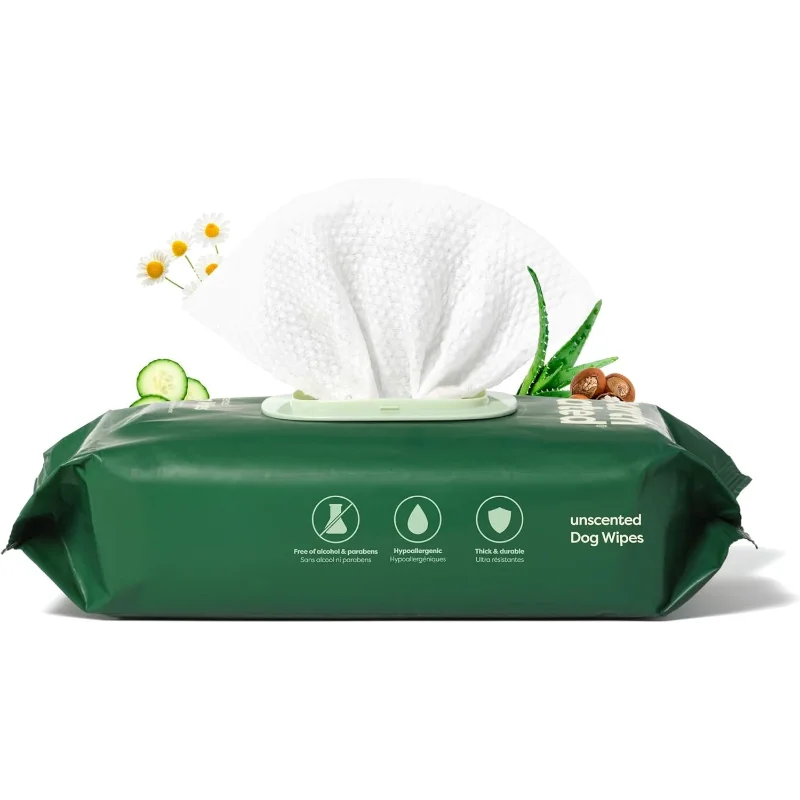 Pet Wipes, Hypoallergenic, Fragrance-free, 100 Count