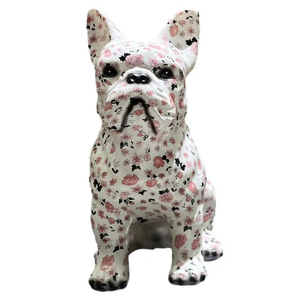 French Bulldog Home Decorations Graffiti Dog Statue