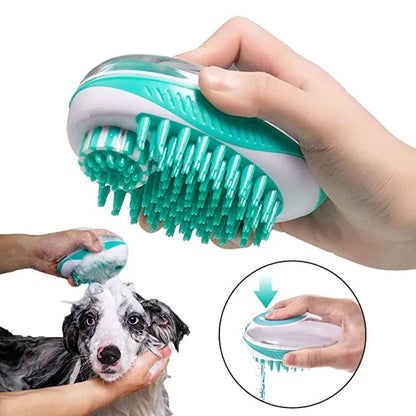 2-in-1 Pet Dog Cat Bath Brush