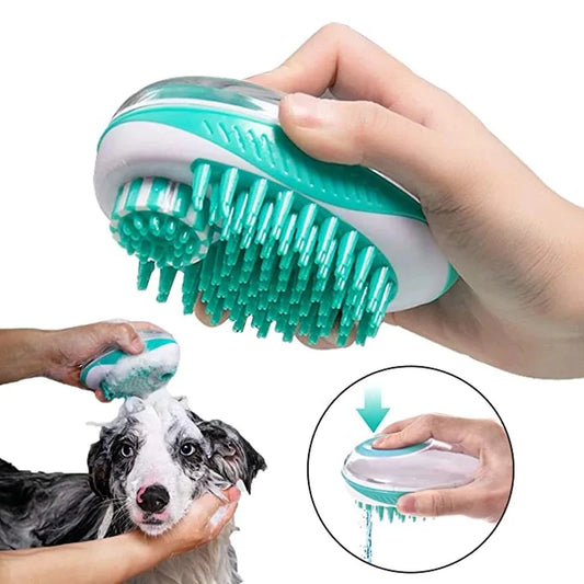 2-in-1 Pet Dog Cat Bath Brush