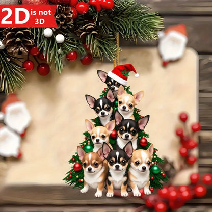 Chihuahua Pendant For Car Mirrors And Christmas Trees.