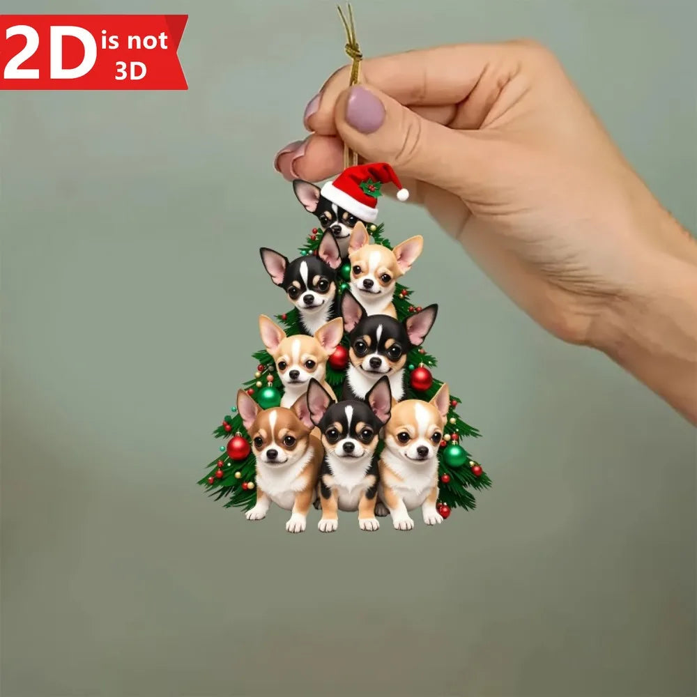 Chihuahua Pendant For Car Mirrors And Christmas Trees.