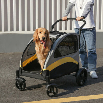 Heavy Duty Dog Stroller Foldable Pet Trolley