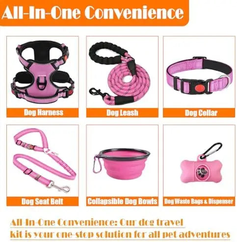 No Pull Harness with Collar & Leash Set