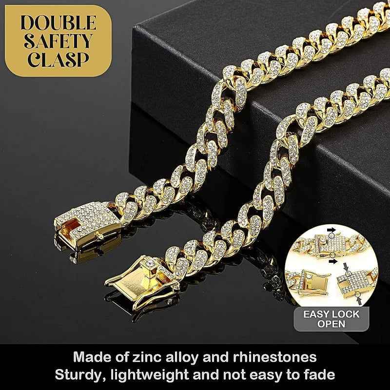Dog Chain Collar Luxury Gold