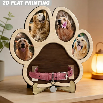 Unique 2D Flat Printing Pet Memorial Wooden Ornament