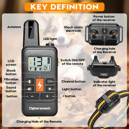 Electric Dog Training Collar Rechargeable