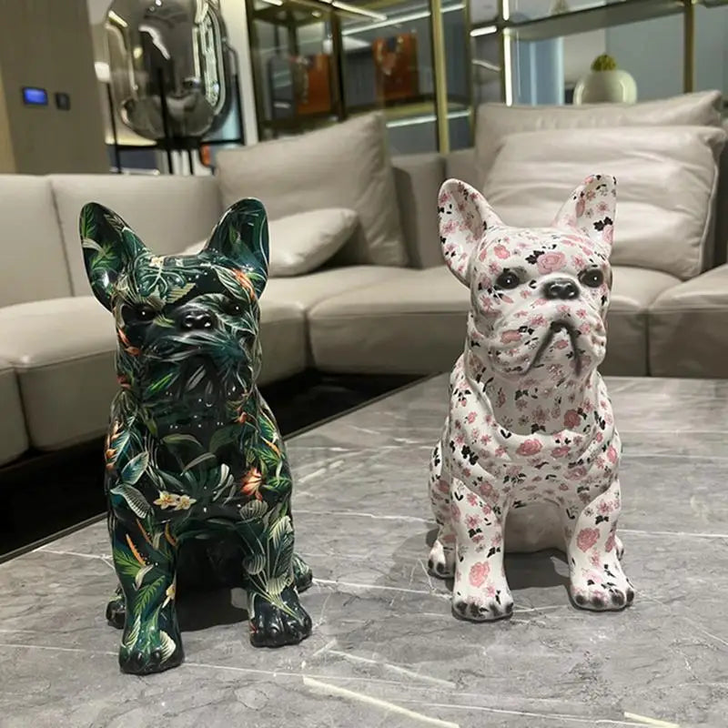 French Bulldog Home Decorations Graffiti Dog Statue