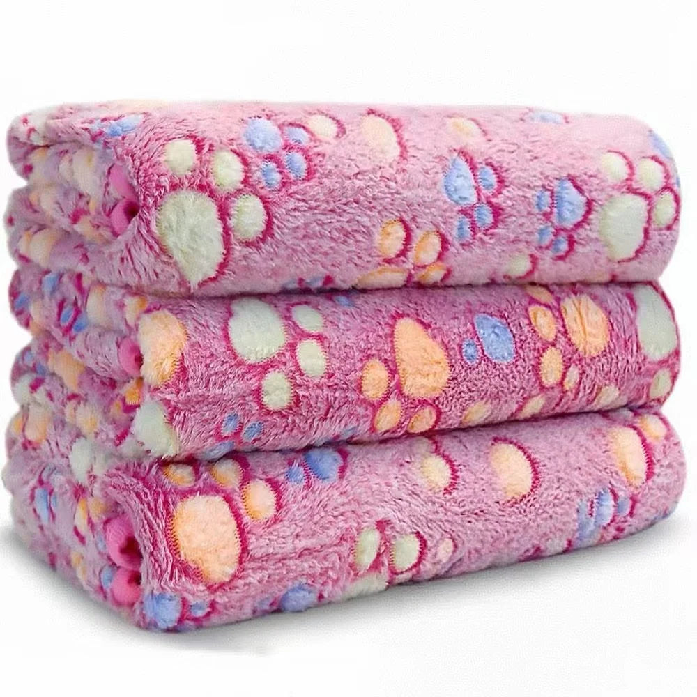 1Pc Super Soft Fluffy Fleece Pet Blanket