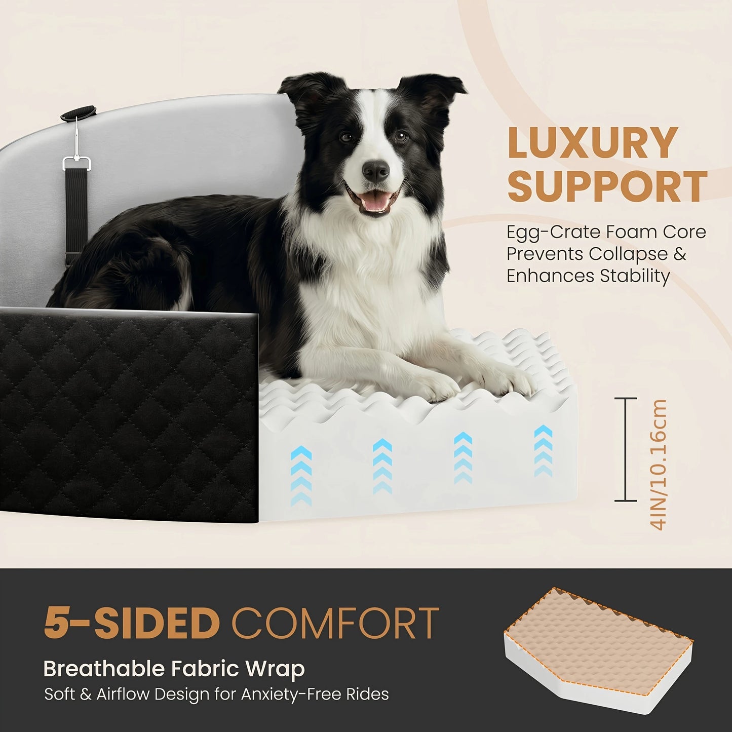 Dog Car Seat for Small/Medium/Large Dogs