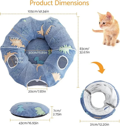 Foldable Cat Tunnel – Interactive Play System