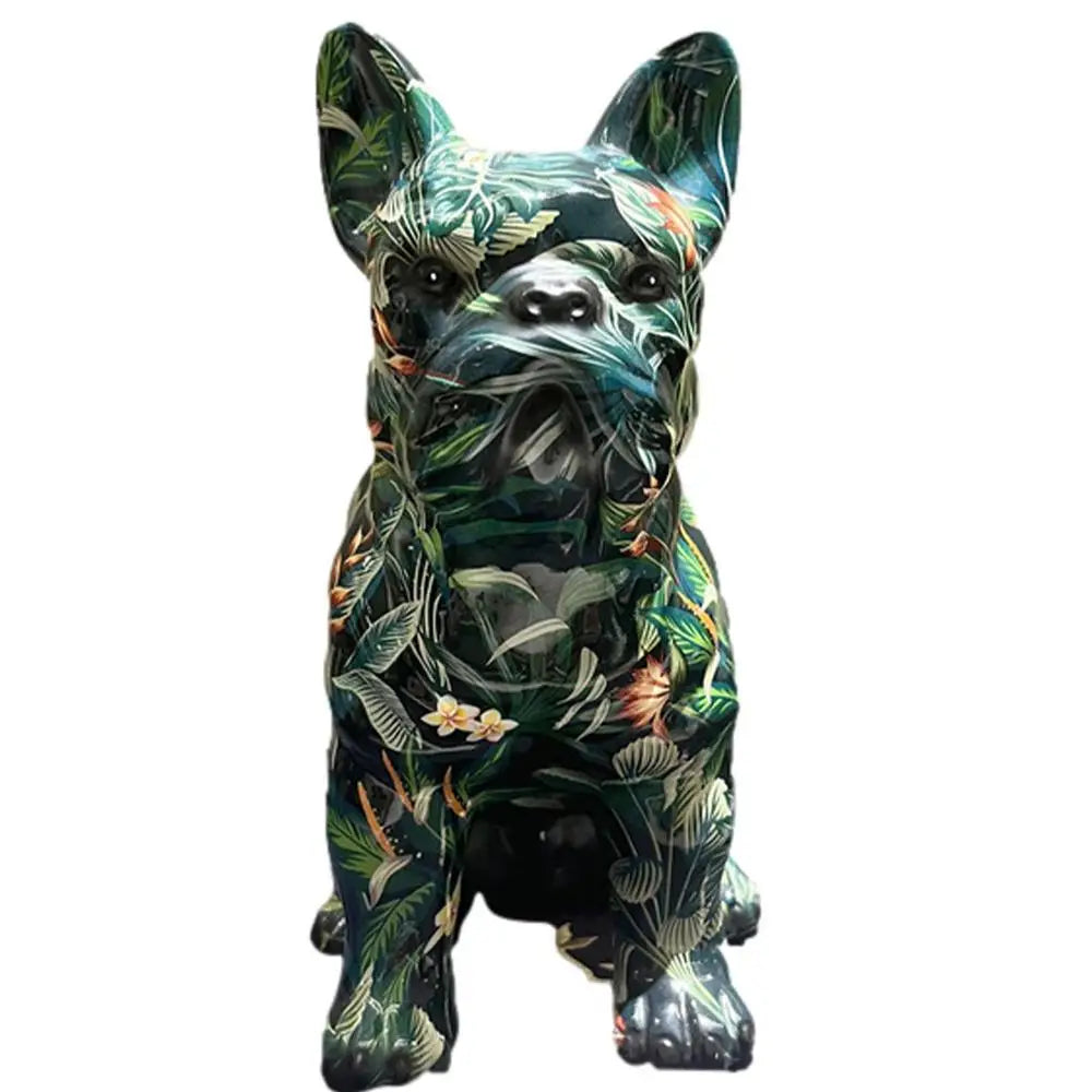 French Bulldog Home Decorations Graffiti Dog Statue