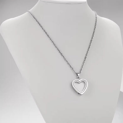 Glass Cremation Jewelry Necklace For Ashes Heart Memorial Lockets